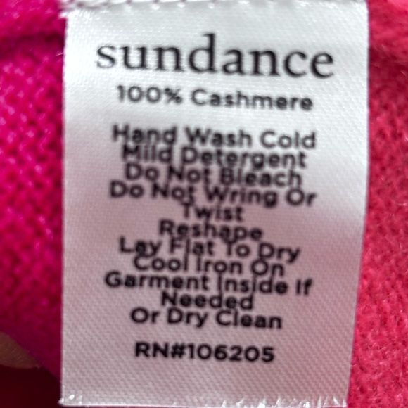 Sundance Kimia Cashmere Hot Pink Barbie Sweater Size Medium - Picture 5 of 8